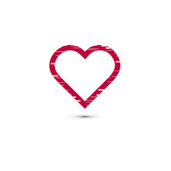 Glitch heart. Distorted glitch style modern background. Design element for Happy Valentine s Day. Ready for your design, greeting card, banner