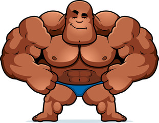 Cartoon Bodybuilder Confident