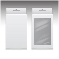 Realistic White Cardboard Box Set. Vector package for Software, electronic device and other products