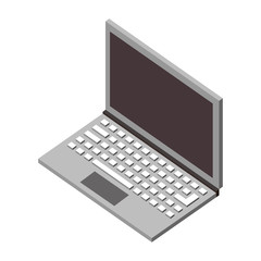 laptop device wireless isometric image vector illustration