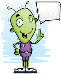 Cartoon Alien Man Talking