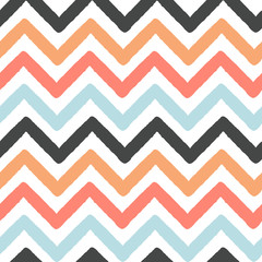 colorful chevron grunge stripes seamless vector pattern background illustration