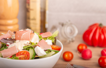 cheese salad in a bowl