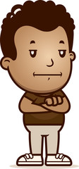 Cartoon Boy Bored