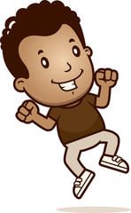 Cartoon Boy Jumping