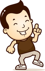 Cartoon Boy Dancing - 205543326