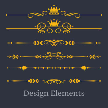 Design Elements Vector, Set, Logo, Vintage, Royal
