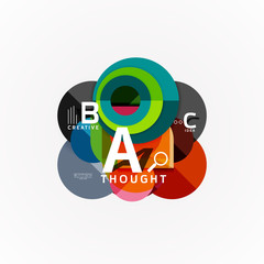 Abstract geometric option infographic banners, a b c steps process