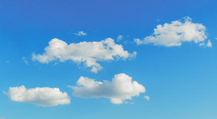 Obraz na płótnie Canvas Blue sky and white clouds. Nature cloud landscape. Clouds in the blue sky. Blue sky background