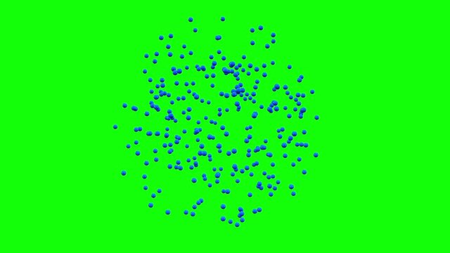 Different states of matter - gas 3d motion diagram. Set of matter chemistry. Available in FullHD video render footage