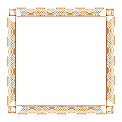 square victorian golden frame vector illustration design