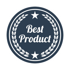 Best product label on white background.