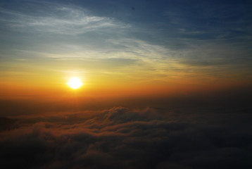 Beautiful Sunlight, sunrise and cloud in the morning