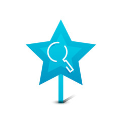 Search magnifyier web button, magnify icon. Modern magnifying glass sign, web site design or mobile app