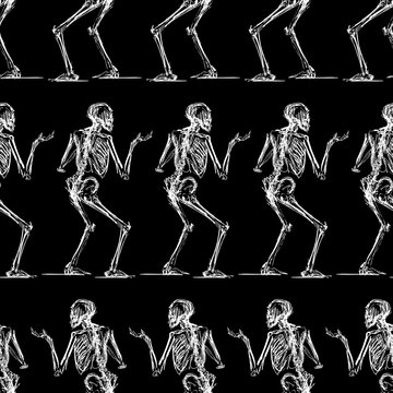 Pattern of the sketches of striiding skeletons
