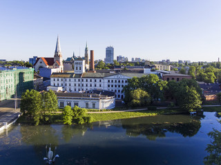 Łódź, Polska. Widok na Białą Fabrykę. - obrazy, fototapety, plakaty