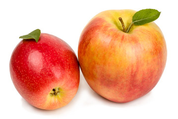 Red apples isolated on white background