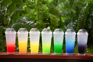colorful drinking water