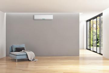 Modern bright interiors apartment 3D rendering illustration