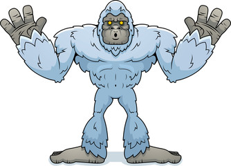 Cartoon Yeti Surrender