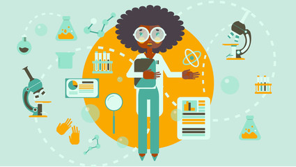 Chemistry science african american woman
