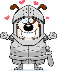 Cartoon Dog Knight Hug