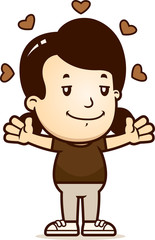 Cartoon Girl Hugging