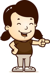 Cartoon Girl Laughing
