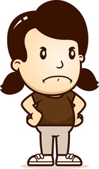 Cartoon Girl Angry