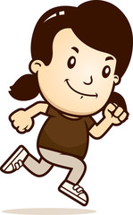 Cartoon Girl Running