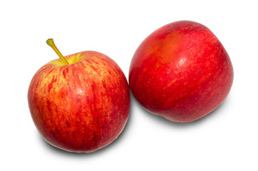 Fototapeta na wymiar Fresh red apple isolated on white background.