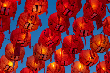 Asian Lanterns at a Buddhist Temple