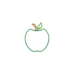 Outline fruit logo icon template