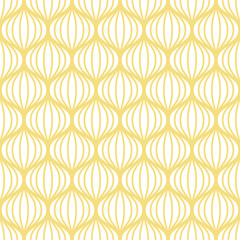 Seamless Pattern Retro Waves/Onions Yellow