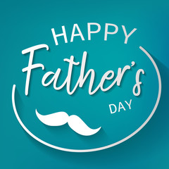 Happy father day graphic design background. Decoration and Celebration card concept. Wallpaper and Paper art theme. Daddy day and holiday theme.