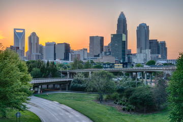 City skyline of Charlotte North Carolina