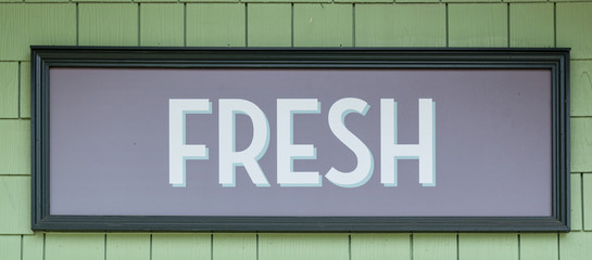 Fresh Sign at Market