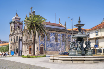 Carmelites church with Our Lady of Mount Carmel in the center of Porto