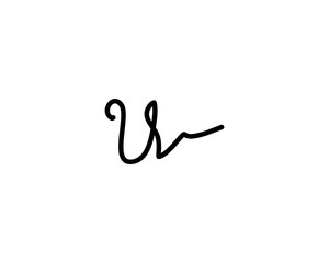 u letter signature logo