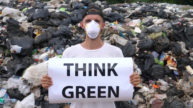 Environmental Ecological Disaster. Fighting Against Pollution And Overconsumption.