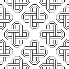 Design seamless monochrome geometric pattern