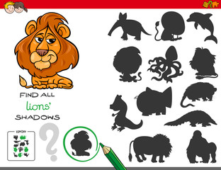 shadows game with lion characters