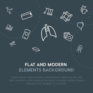 health, science, valentine, beauty and cosmetics outline vector icons and elements background concept on dark background.Multipurpose use on websites, presentations, brochures and more.