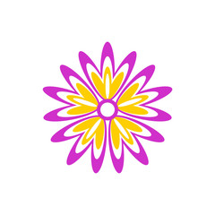 Naklejka premium Flower icon. Isolated on white background. Vector illustration.
