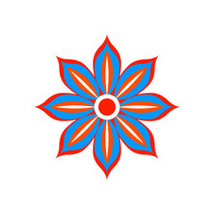 Flower isolated on white background. Vector illustration.