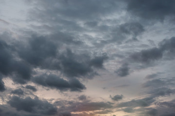 Fototapeta na wymiar Beautiful sky with clouds at sunset a sun