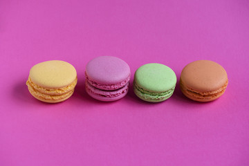 Several multicolored macaroons
