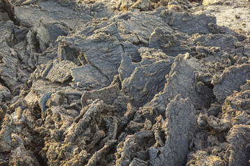 Stones of volcanic flow give a beautiful  structure