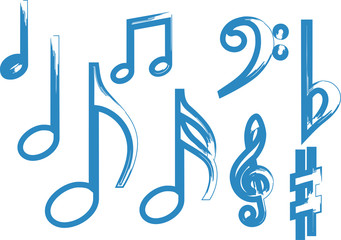 Notas y compases de musica.