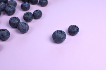 Blueberries in Pink Background